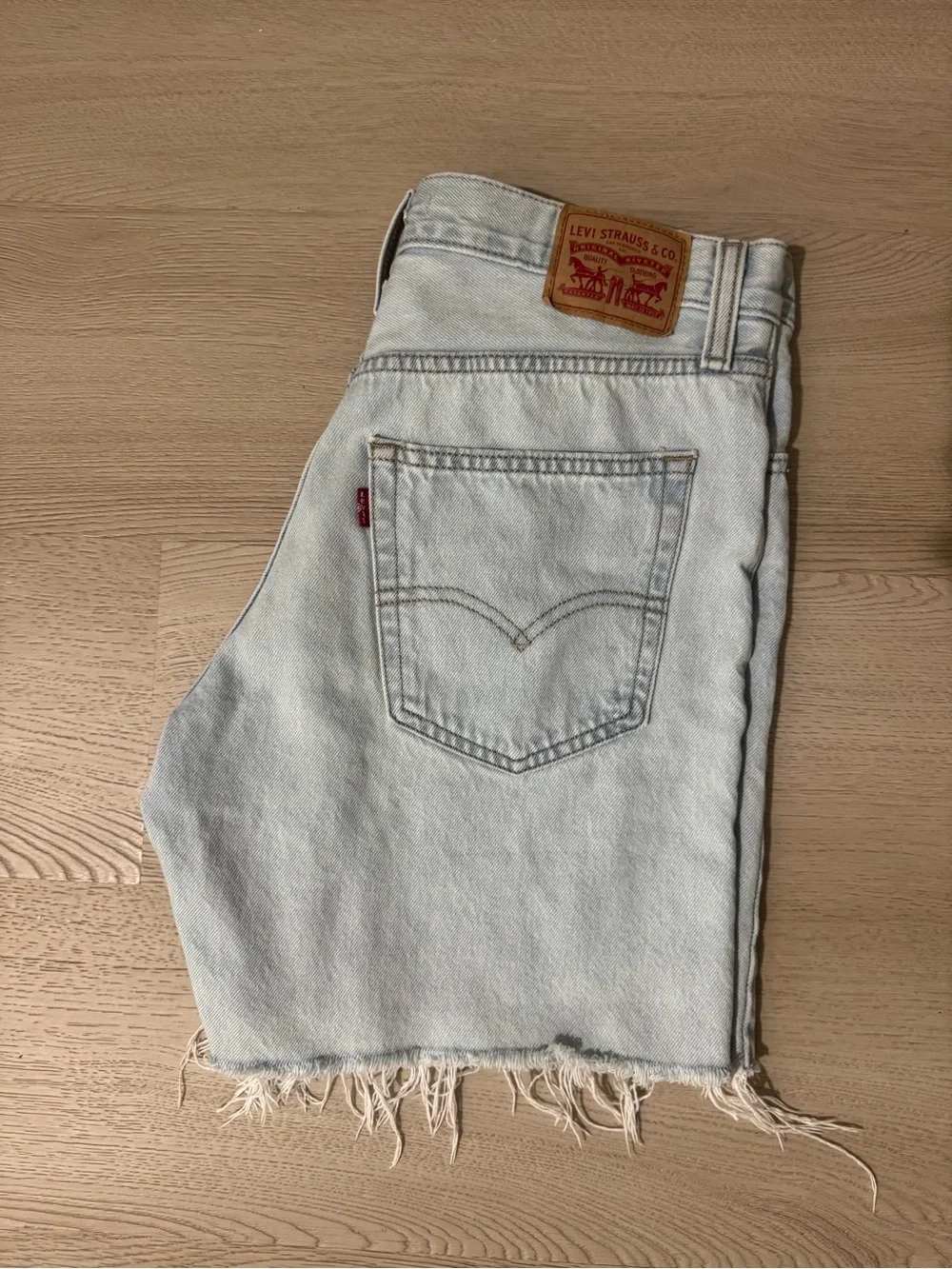 Levi's Light Blue Baggy Denim Shorts